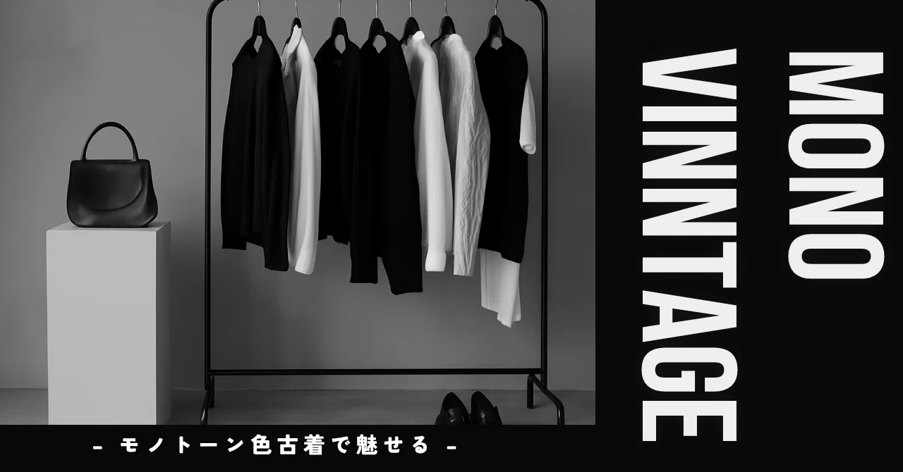 モノトーン古着で叶える|静かに目を引くシンプル&ミニマルコーデの魅力