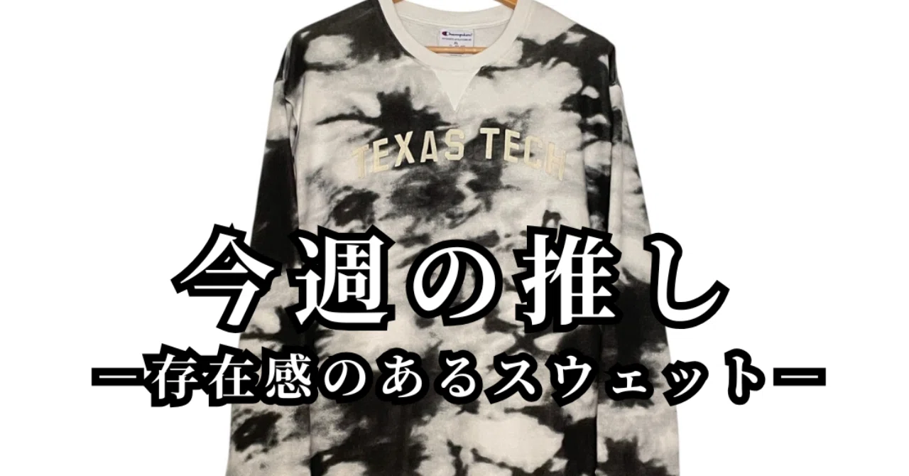 【Champion】タイダイ クルーネック スウェット|XL|ユニセックス|白×黒|存在感トップス|