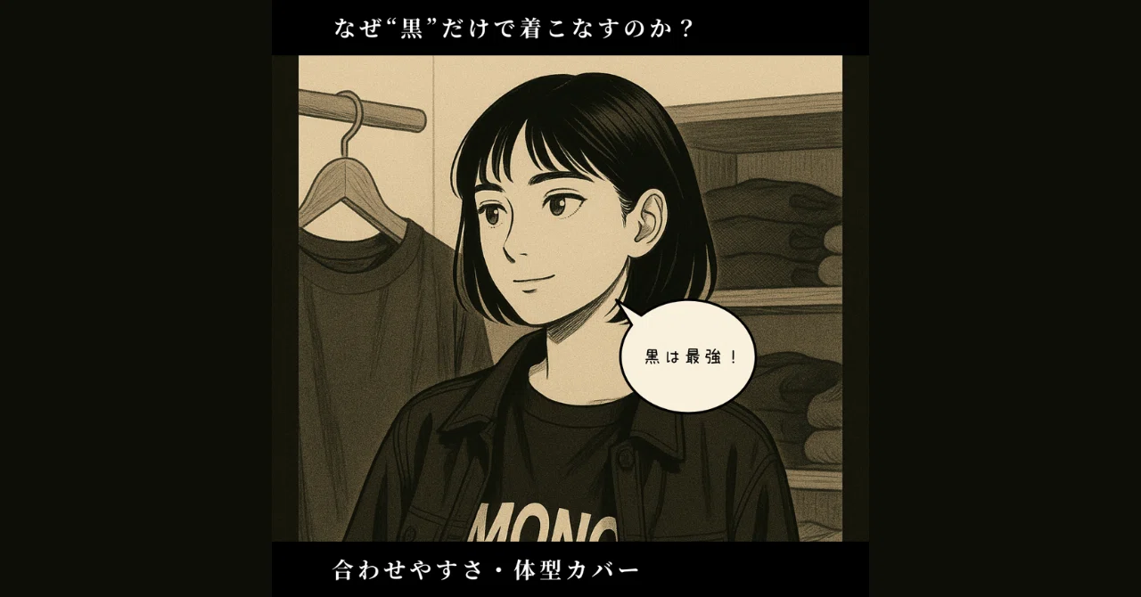 失敗しない黒ワントーンコーデのすすめ|古着・EC購入でも安心