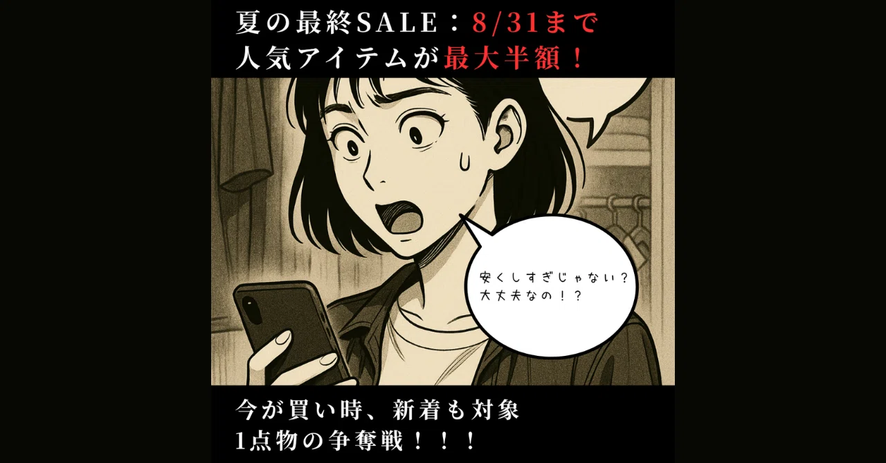 【8/31まで】夏の最終SALE!人気&新着アイテムが最大50%以上お得に!