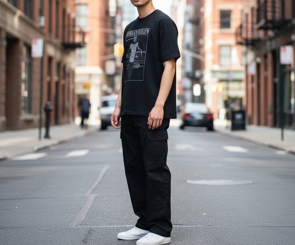 【コーデ紹介】Tシャツはブラックパンツで整える｜大人の春夏メンズコーデ