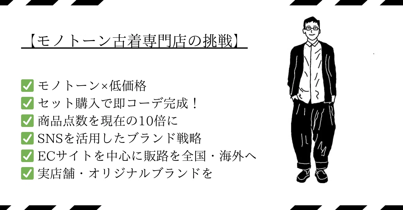 【モノトーン古着専門店の挑戦】