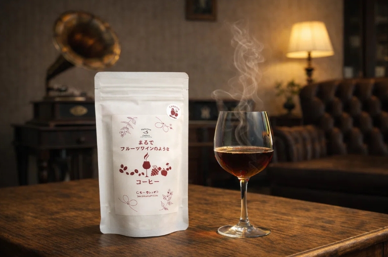 香りで旅する☕まるでワインのような🍷フルーツコーヒー。ワイングラスで楽しむ、新しい一杯。