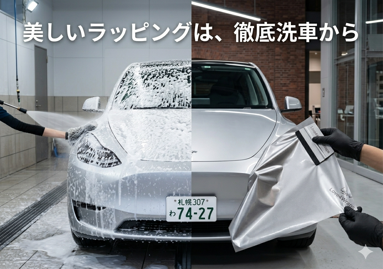 カーラッピング前の洗車は必須?仕上がりを劇的に変える「洗車すべき理由3選」