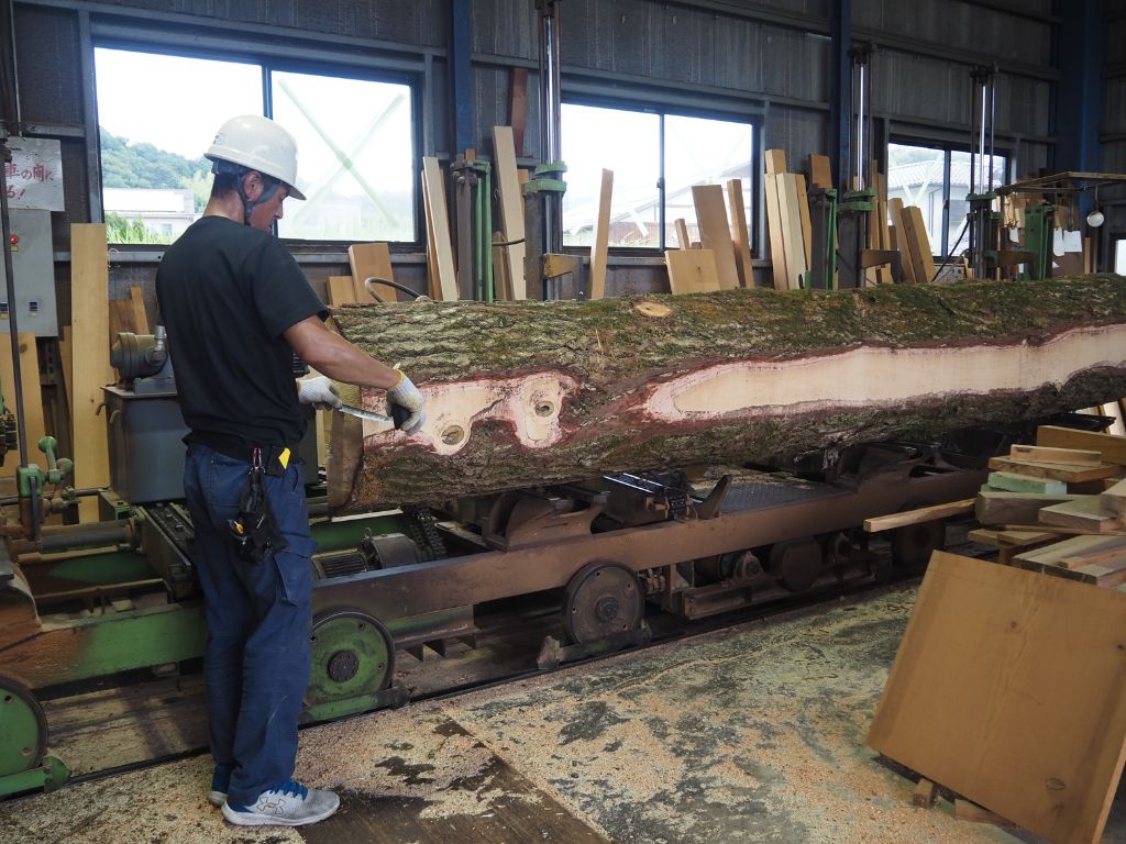 ぎんなんの木 製材の様子
