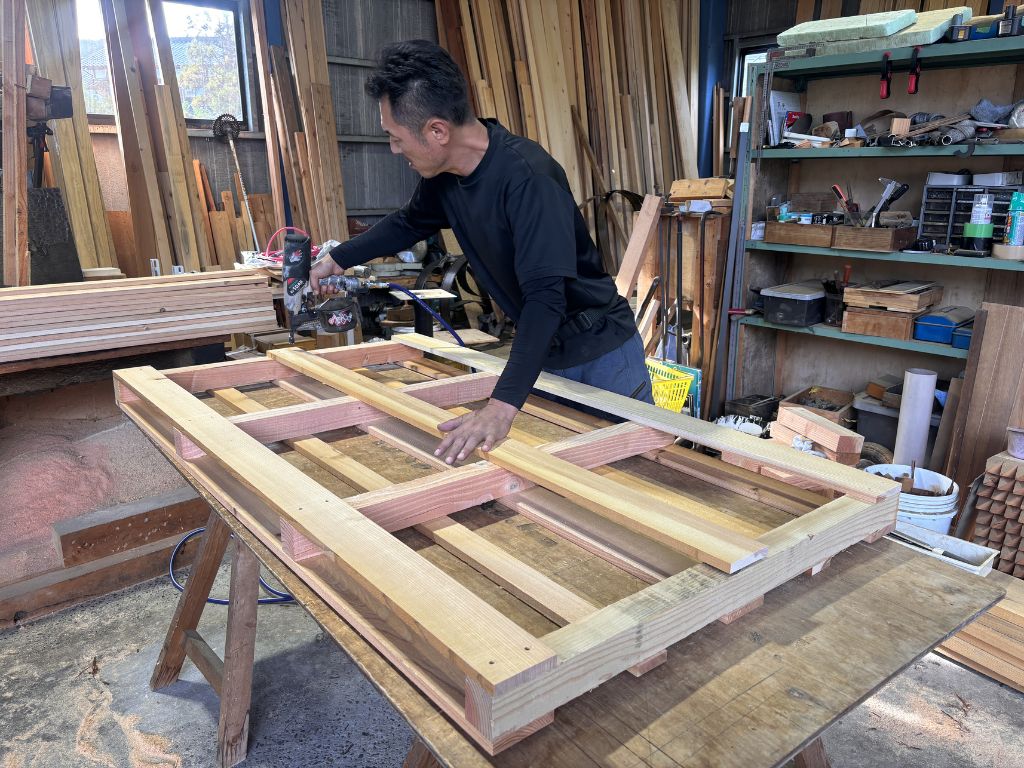 パレット作製の様子