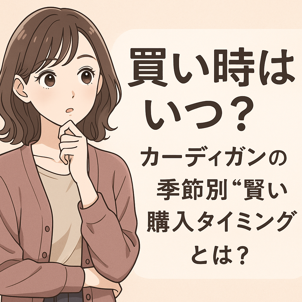 【買い時はいつ？】カーディガンの季節別“賢い購入タイミング”とは？