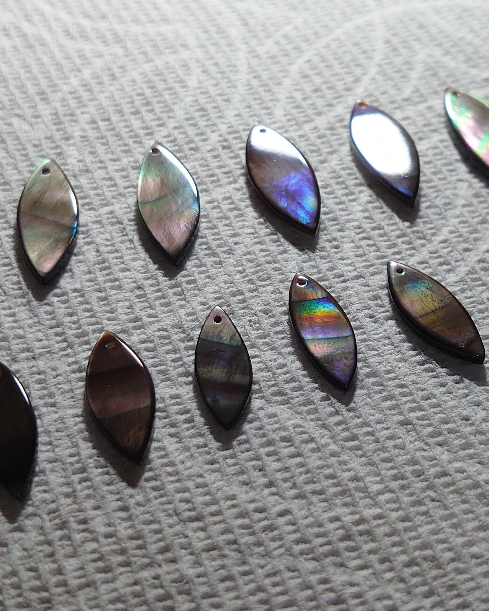 黒蝶貝 作製したパーツ