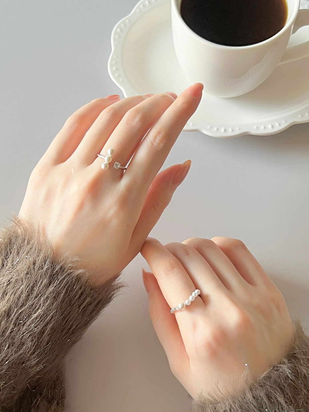 Ring Styling #09 【パールをやわらかく纏う】