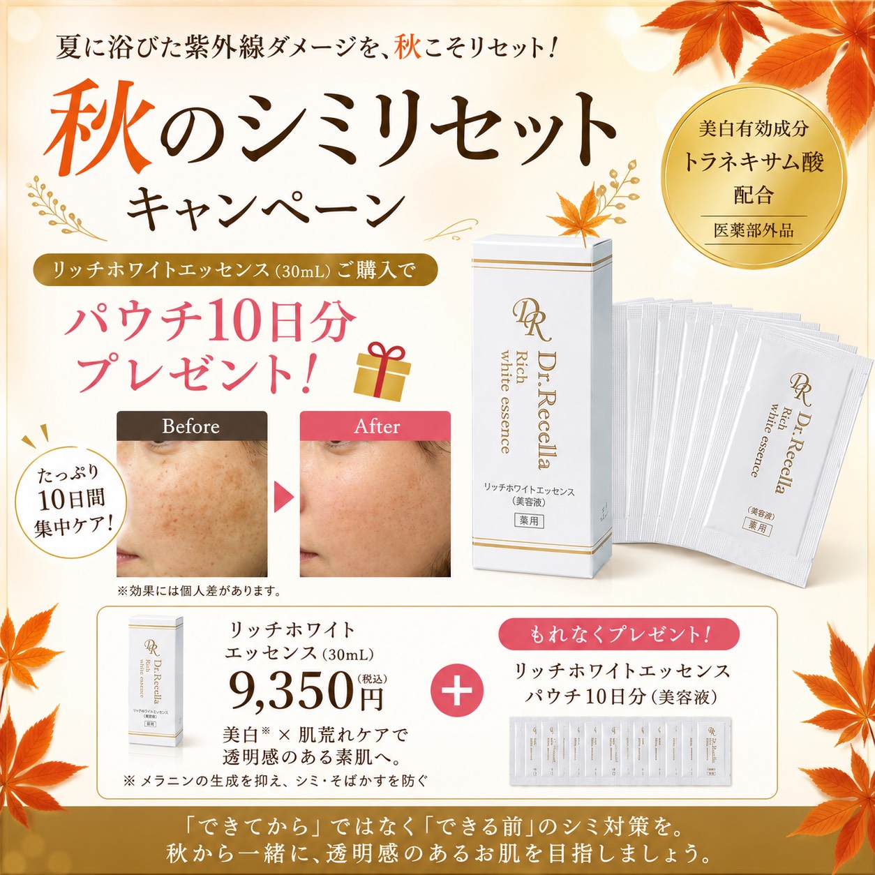 【数量限定】9月30日まで 秋のシミリセットキャンペーン