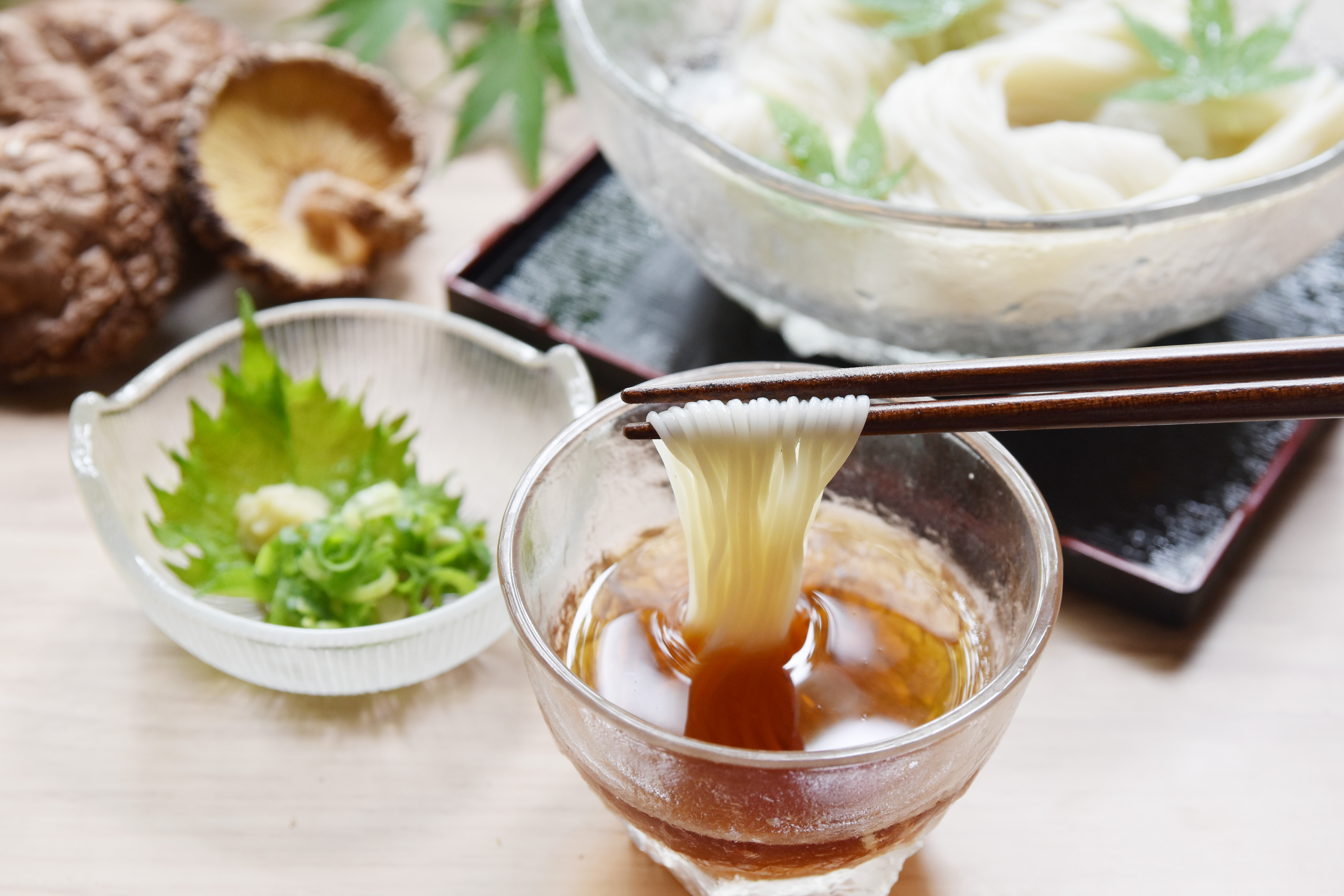栄養と風味をまるごと! しいたけ手延べそうめん