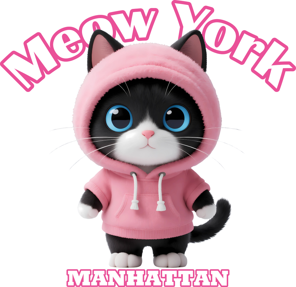 【新作登場】「Meow York」キュートな黒猫パーカーTシャツが登場！