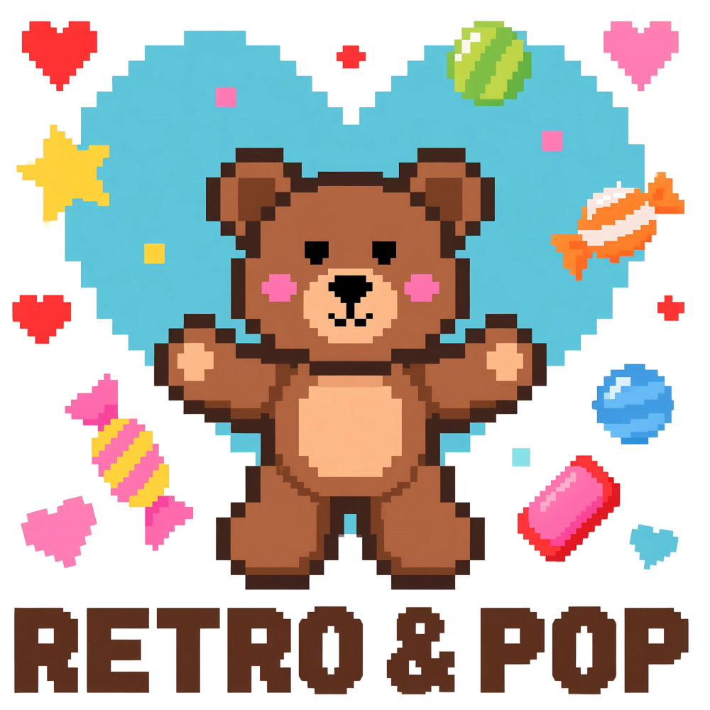 ドット絵が懐かしい！レトロポップベアTシャツ第2弾登場！