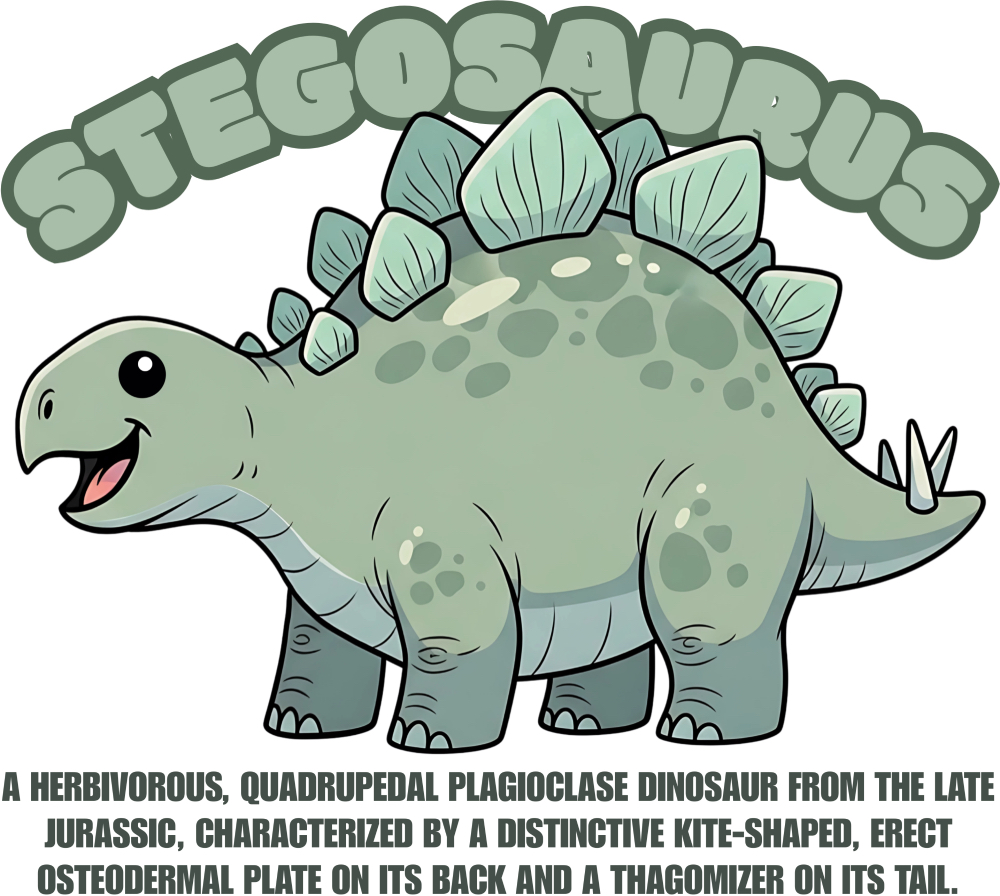 【新商品】ゆるかわステゴサウルスTシャツ販売開始！ジュラ紀のアイドルがあなたの日常に癒しを