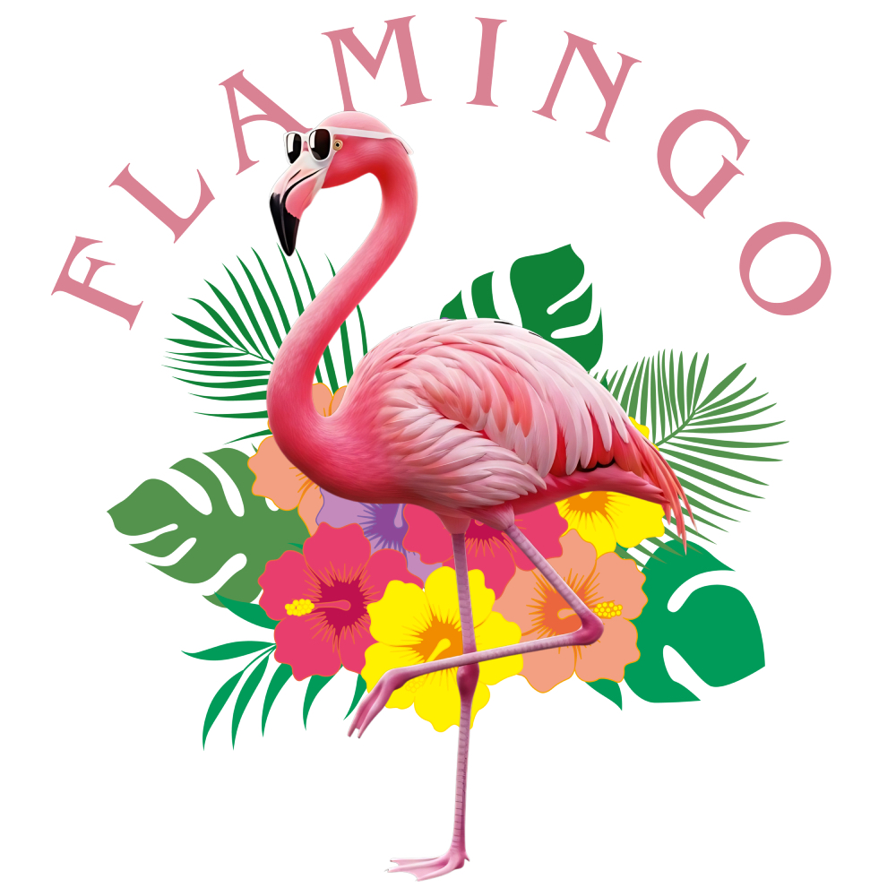 【新作登場】南国の風をまとう！おしゃれなサングラスフラミンゴTシャツ