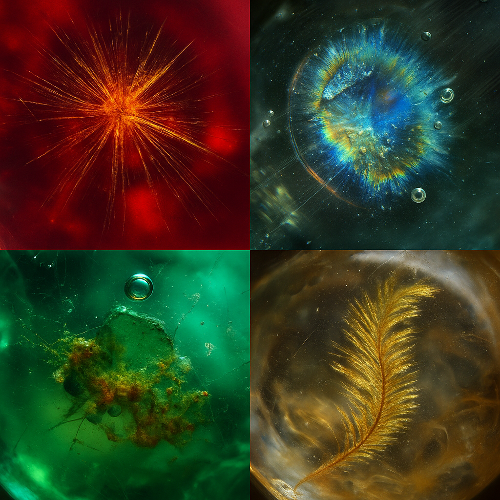 顕微鏡の中の小宇宙 ― 宝石インクルージョンの世界