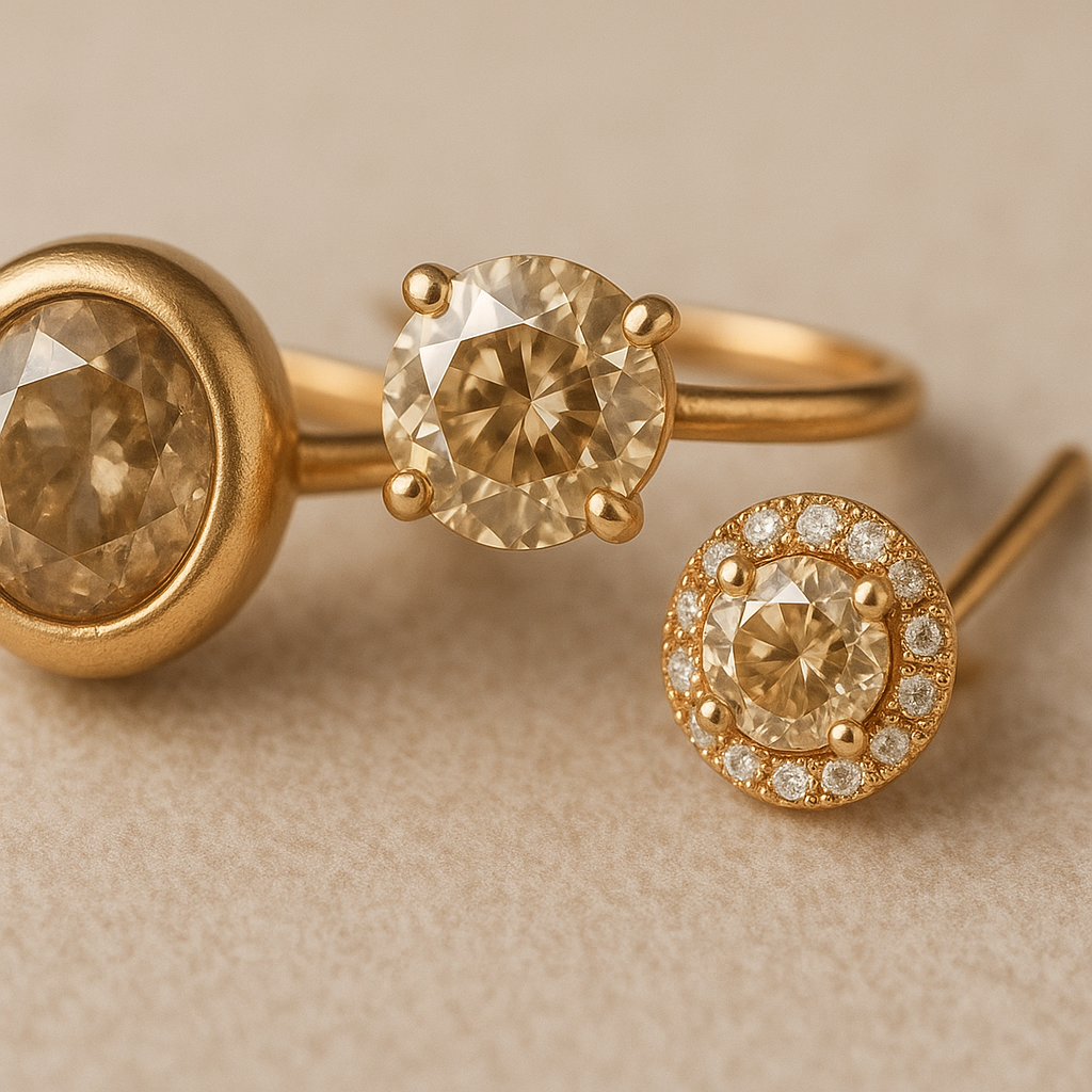 ほんのり色づく魅力 ― ブラウンチントのダイヤモンド