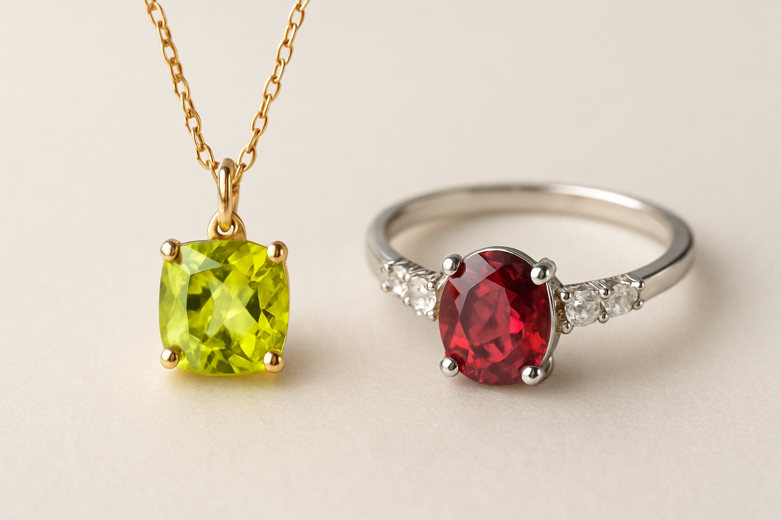 💚8月の誕生石：爽やかな緑が魅力のペリドットと、個性派スピネル