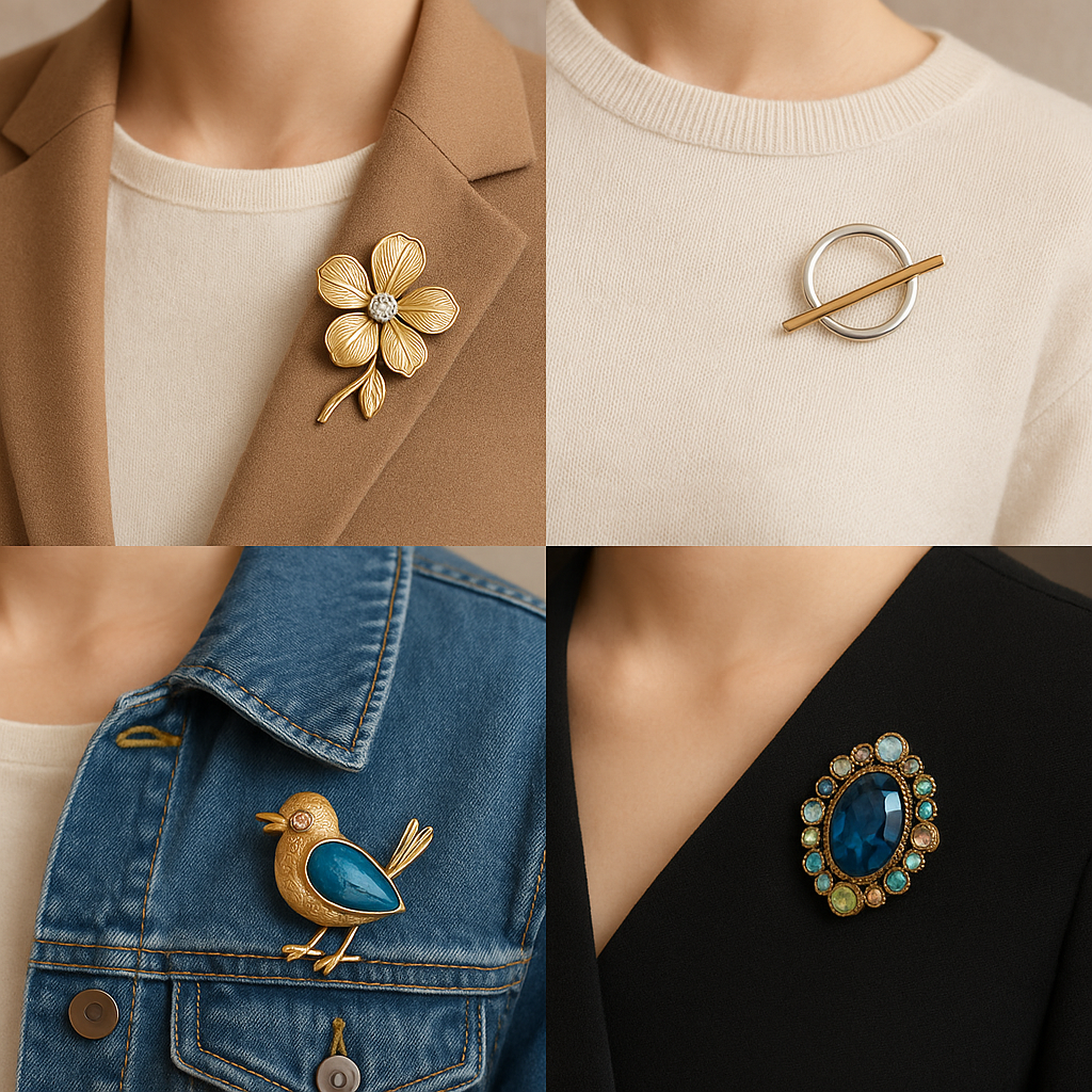 ブローチ再注目：古き良きが現代のアクセントに