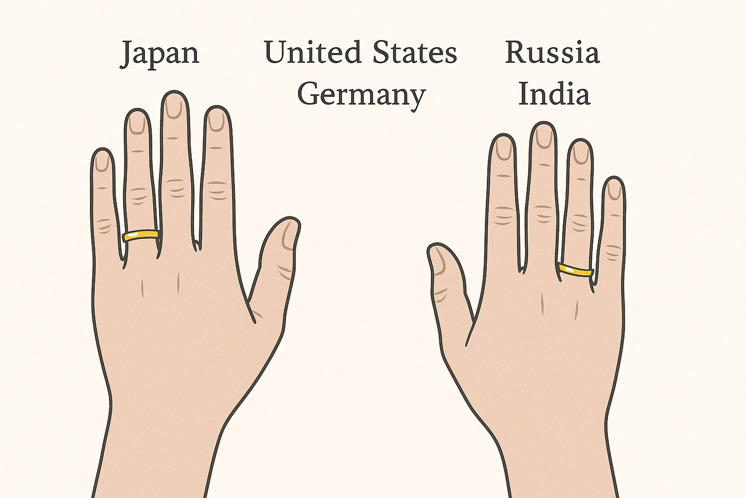 💍 左手薬指だけじゃない？ -国や文化によって違う“指輪の位置-