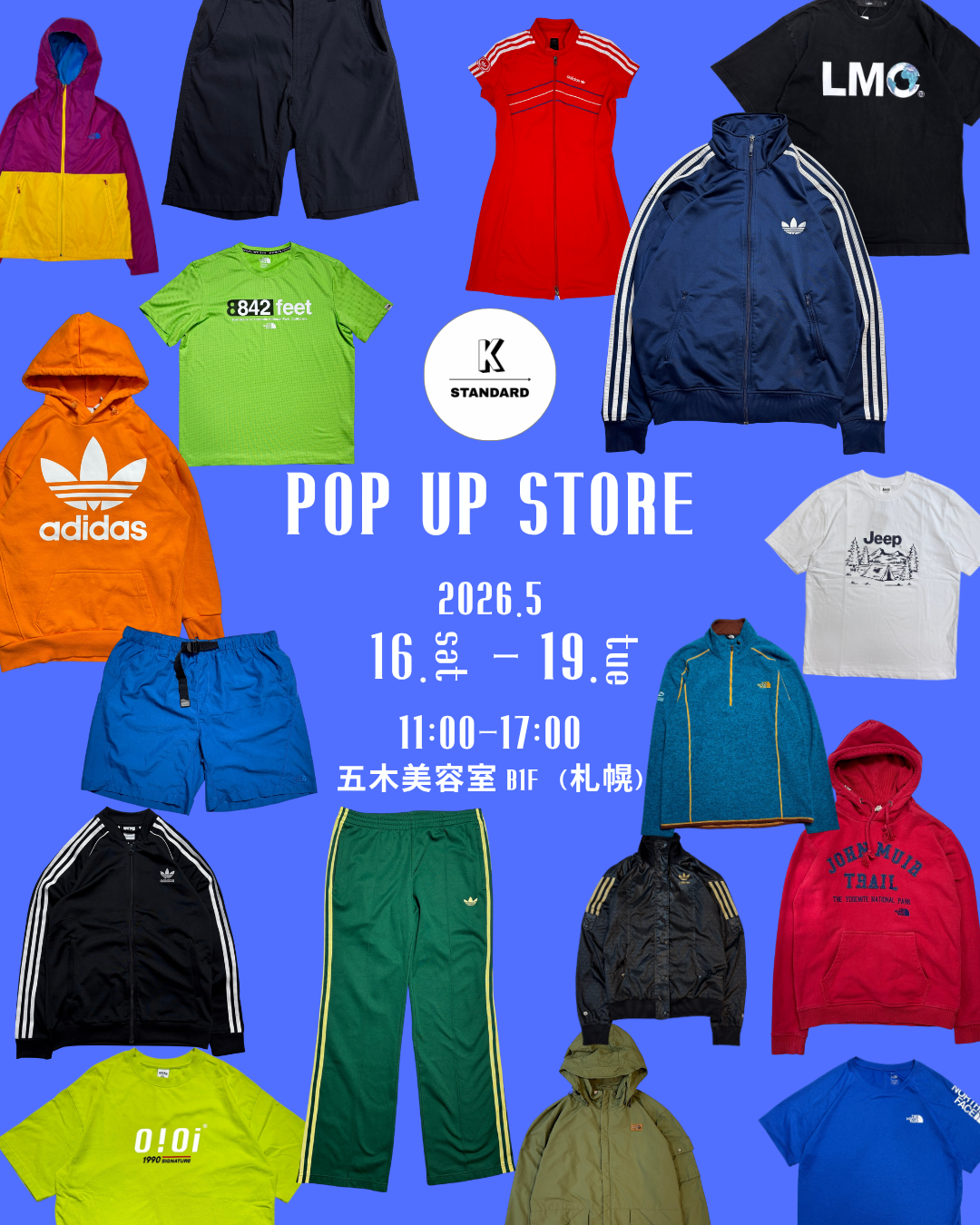 5月開催|K STANDARD POP UP STORE 【札幌韓国古着】
