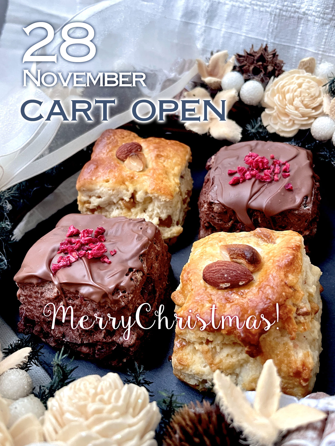 【11/28 20:00~カートオープン】クリスマススコーンセット販売いたします