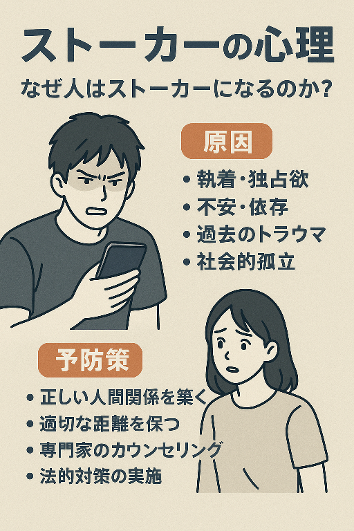 【ストーカーの心理】なぜ人はストーカーになるのか?その原因と予防策