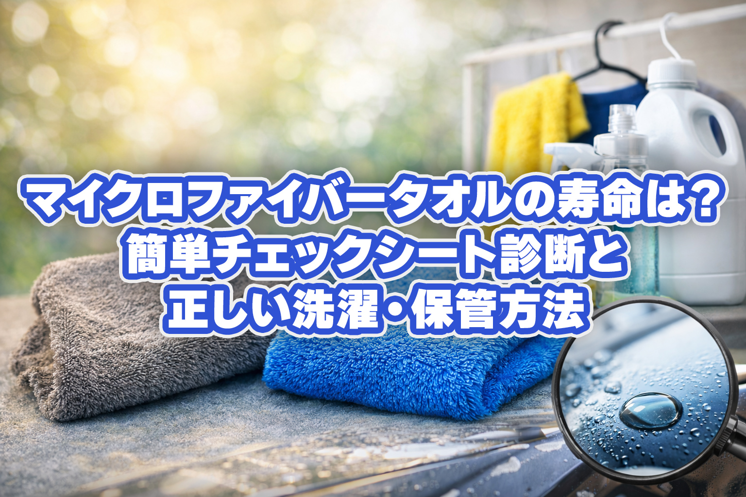 マイクロファイバータオルの寿命は？簡単チェックシート診断と正しい洗濯・保管方法