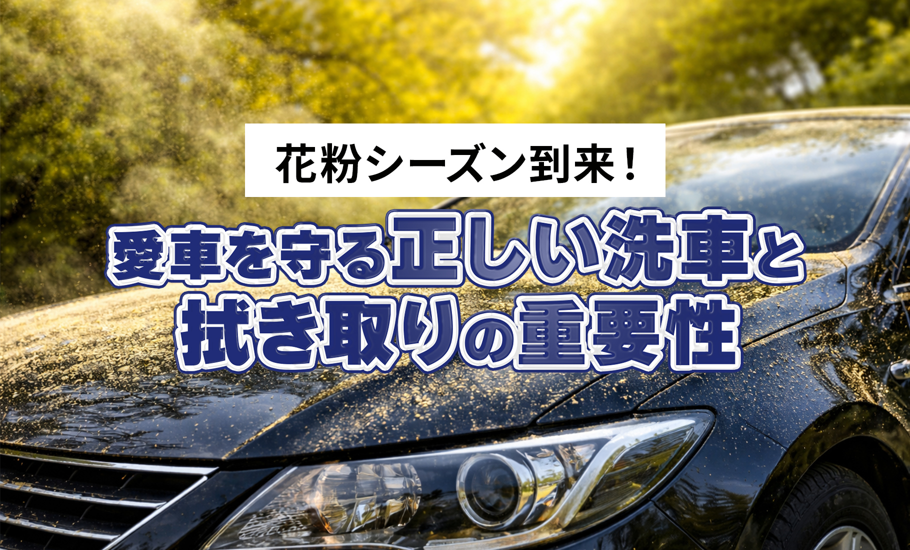 花粉シーズン到来！愛車を守るための正しい洗車と「ふき取り」の重要性