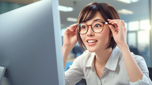 デスクワークを快適にこなすなら「中近両用メガネ」が断然おすすめ!