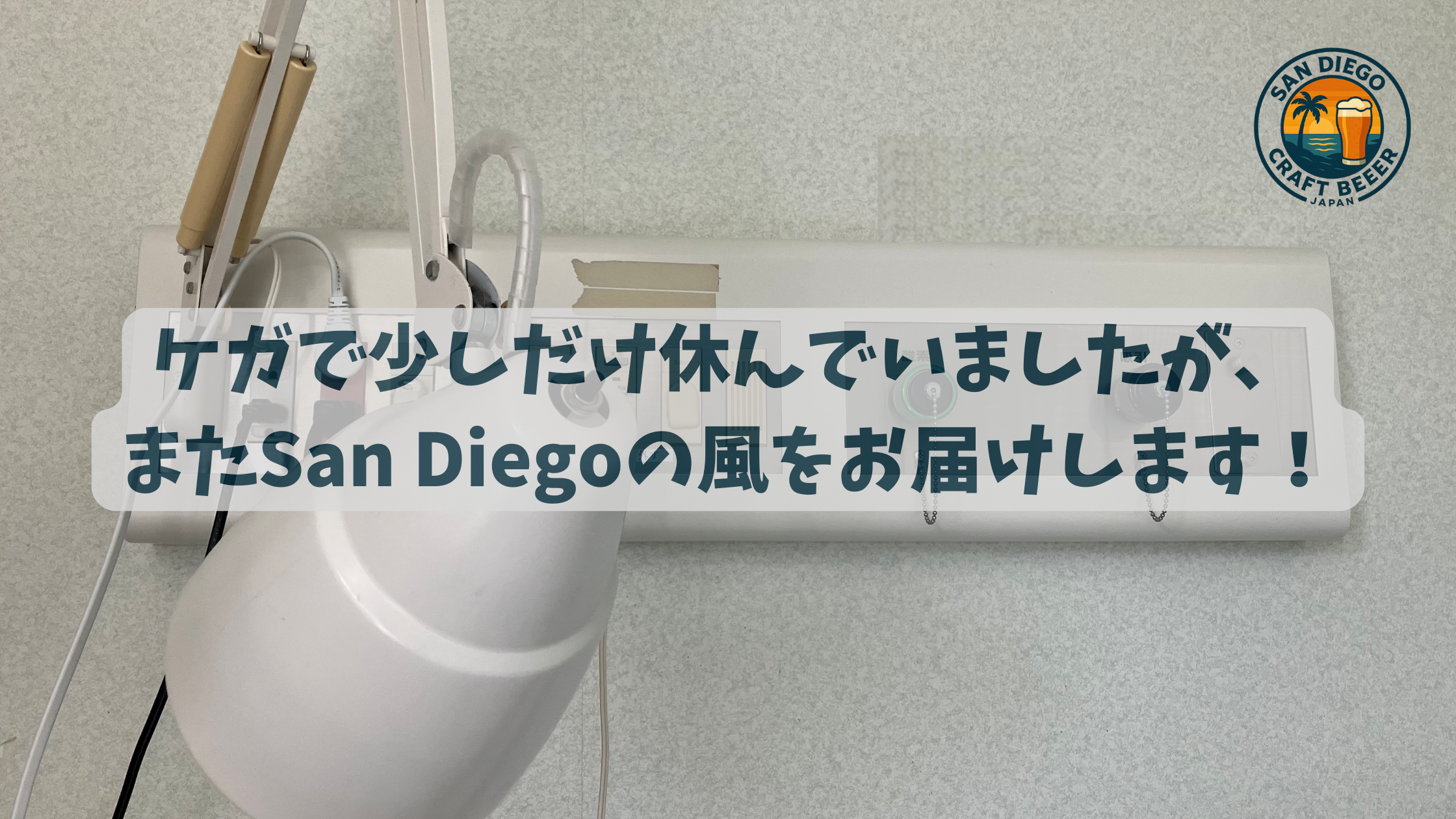 ケガで少しだけ休んでいましたが、またSan Diegoの風をお届けします！