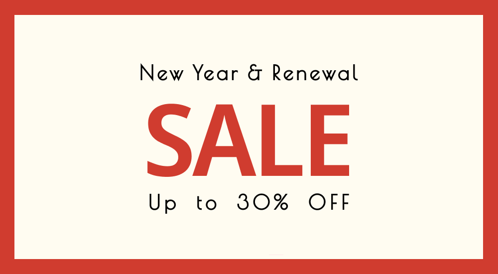 【SALE】New Year & Renewalセール開催のお知らせ