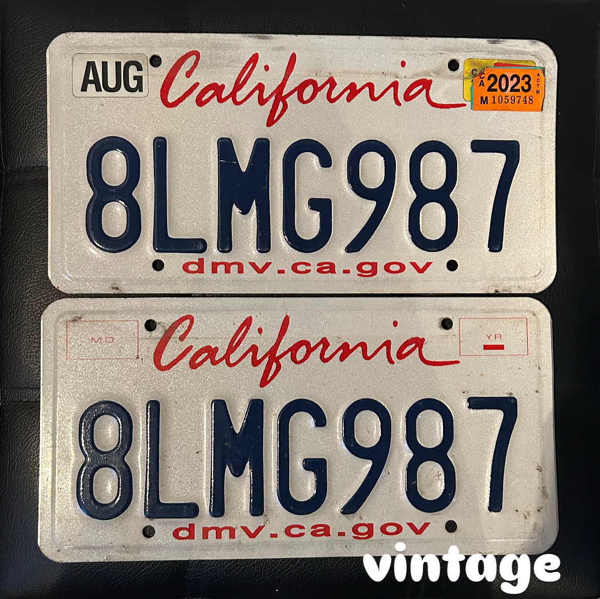 カリフォルニア州　ヴィンテージ ライセンスナンバーSetが入荷☆