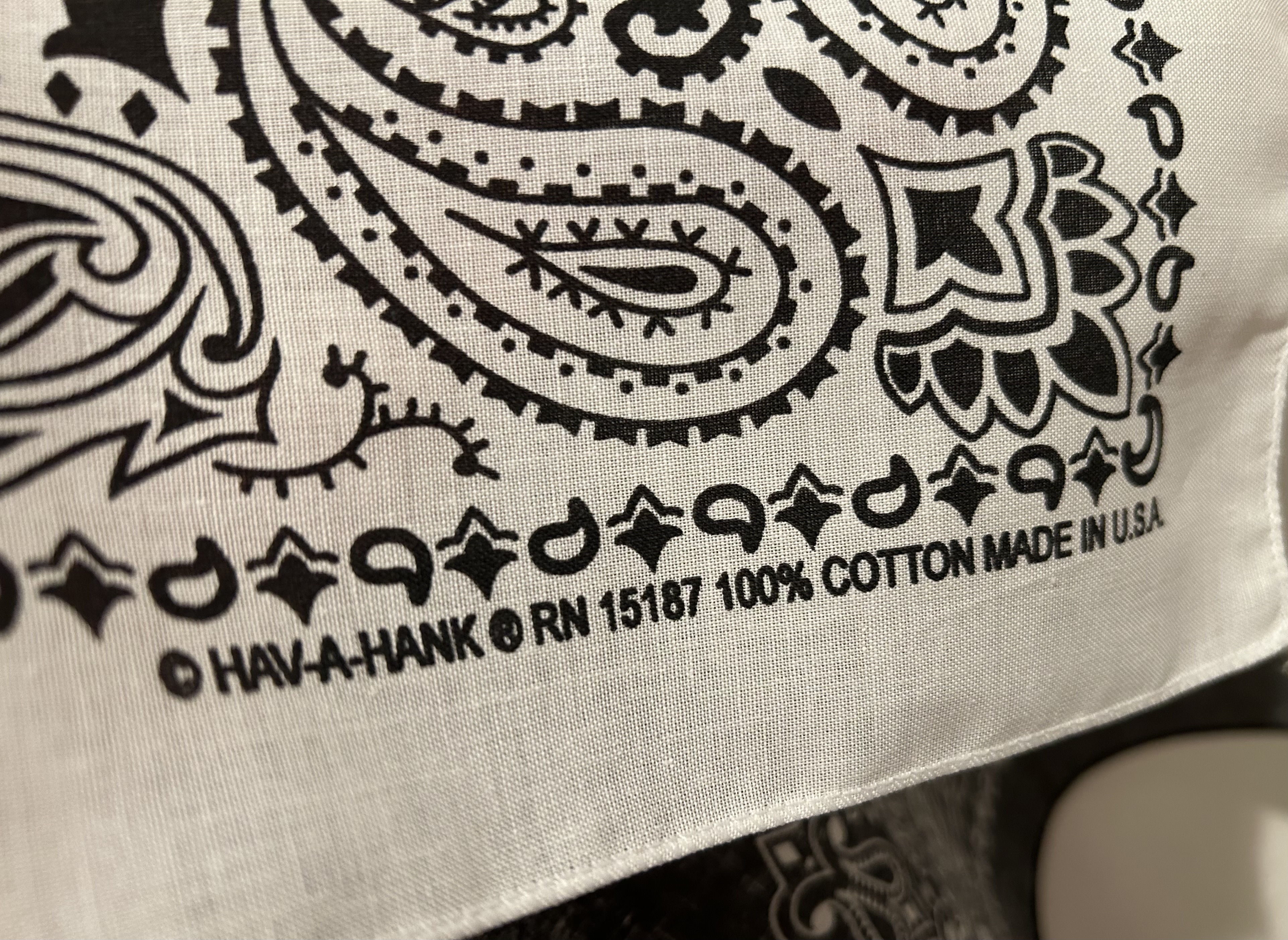 デニムのように作る育てていく　ハバハンク　HAV-A-HANK バイカラーバンダナ　　