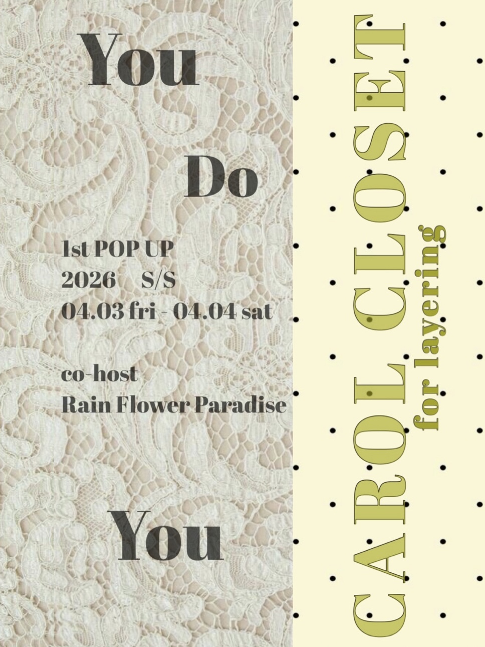 CAROL CLOSET 1st POPUP