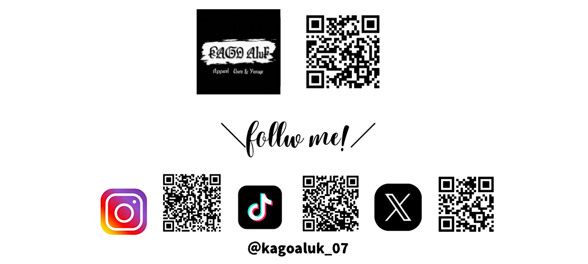 KAGO Aluk SNSフォローよろしくお願いします！！