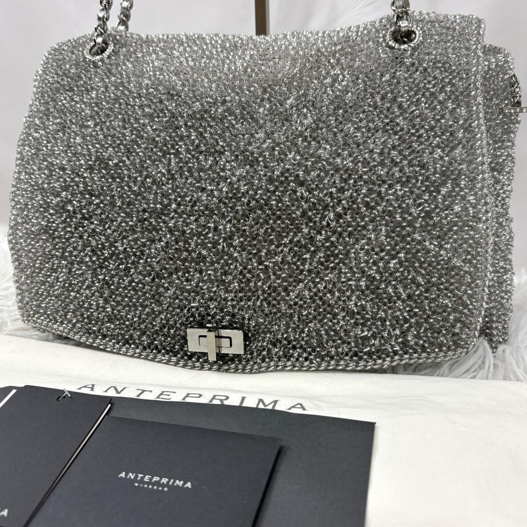 ANTEPRIMA　ワイヤーバッグ　ターンロック　チェーンショルダー　保存袋　保証書　メタルパーツ