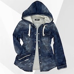 1PIU1UGUALE3 × NUMBER（N)INE　カモ柄デニムシャツ　希少デザイン　S