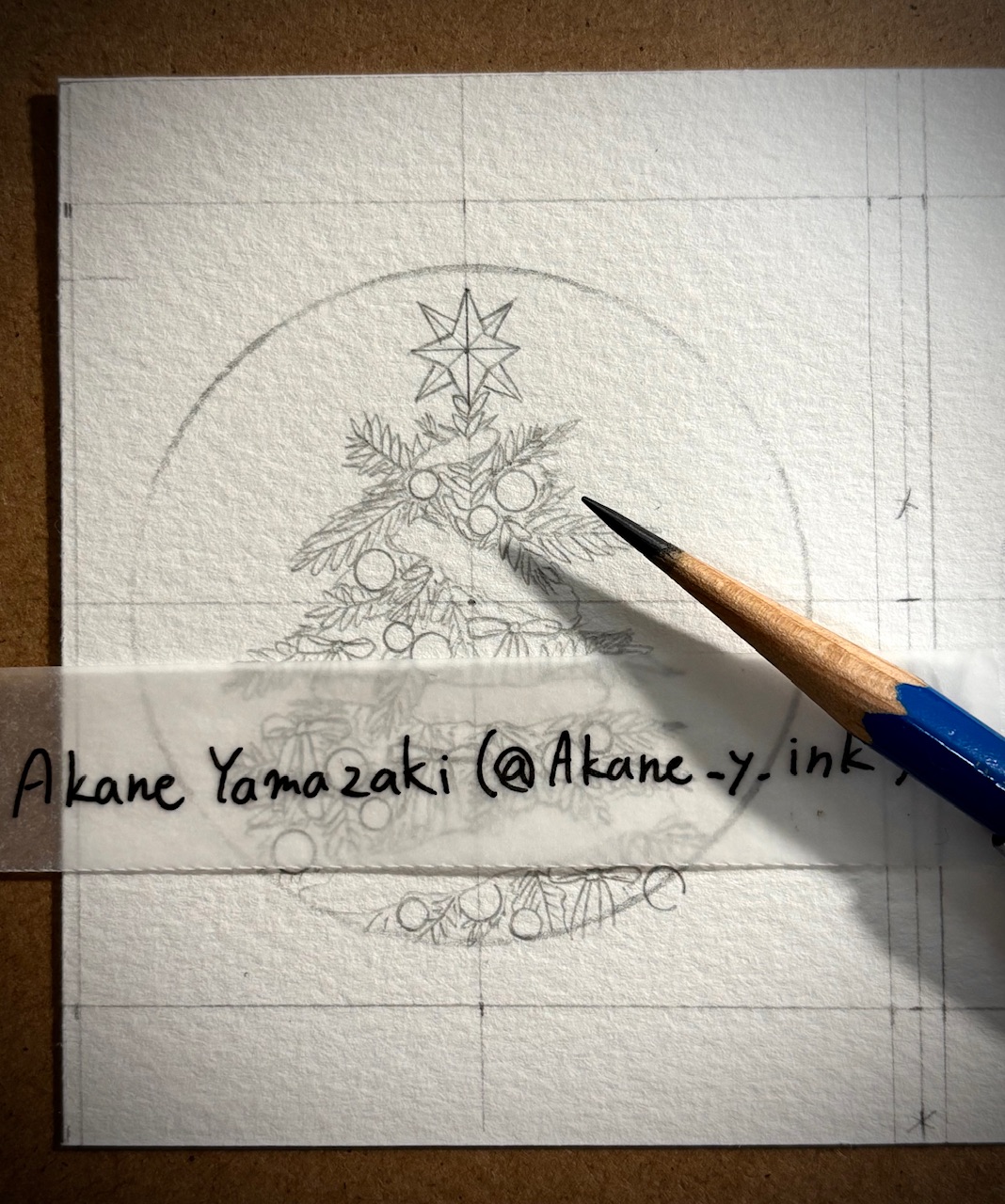 クリスマス向け小作品(ペン画)について。