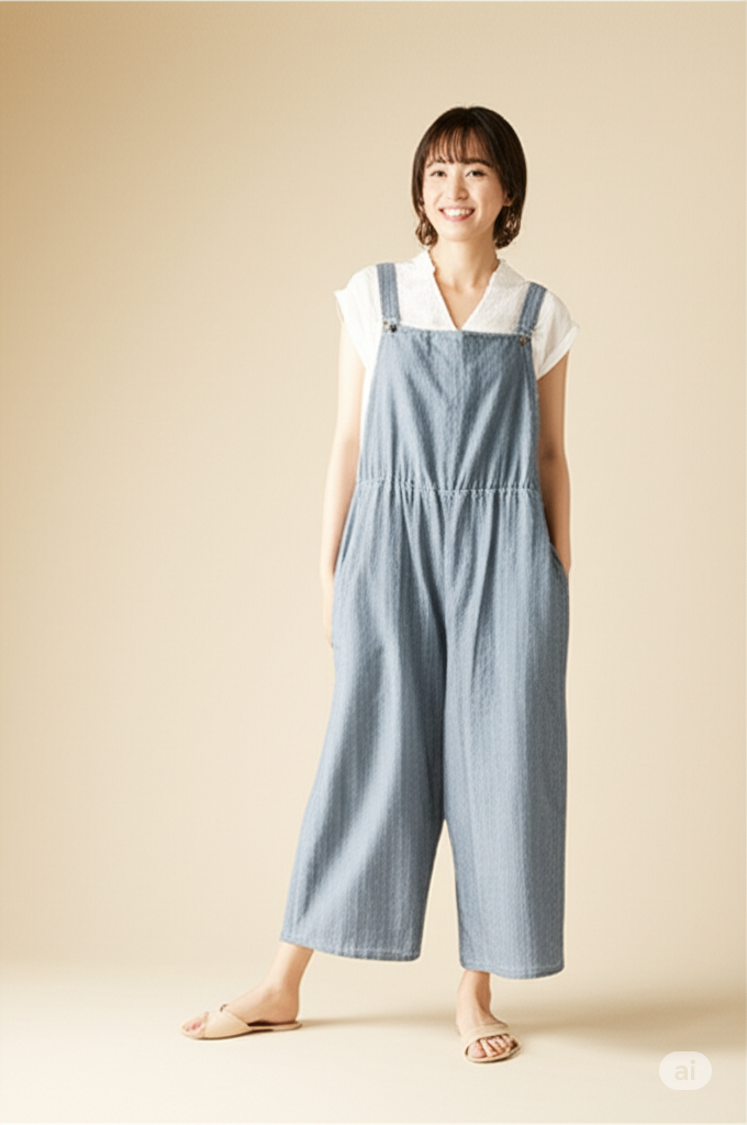 50代でサロペットは痛い?50代でサロペットを着ることに不安を感じているあなた