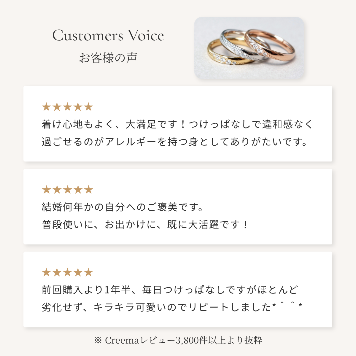 お客様の声|リング