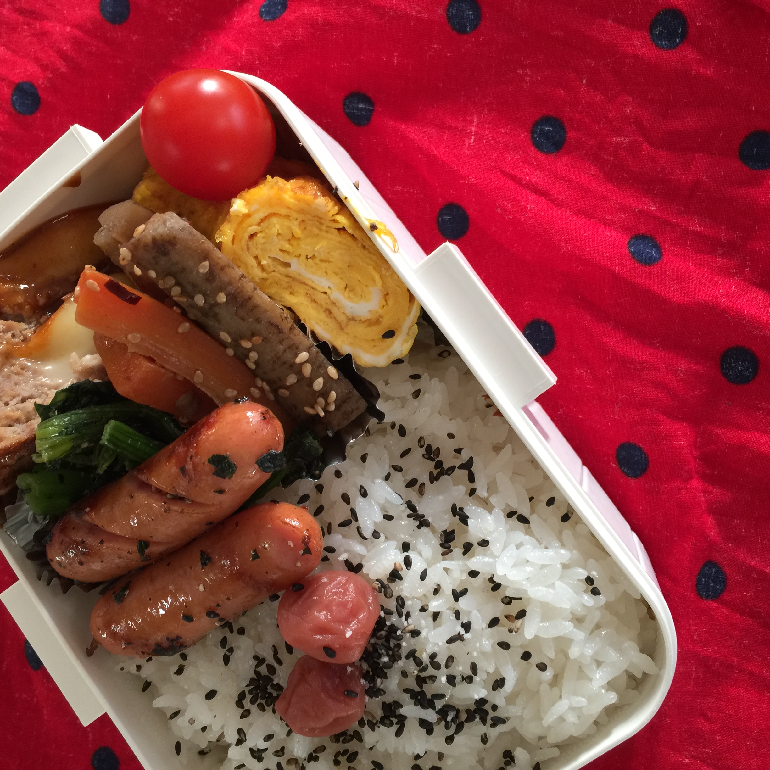 長男お弁当。冬はきんぴらは、太く切って煮ます。味も濃い目に。。