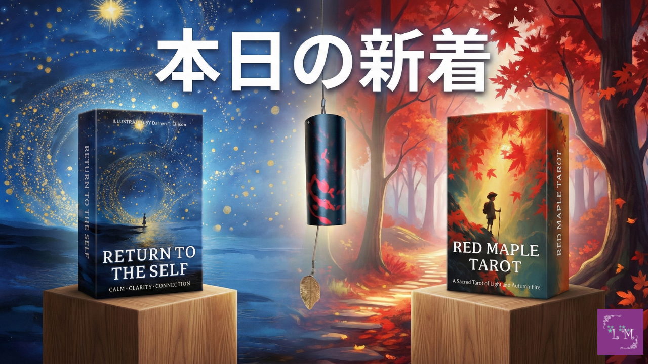 【本日入荷】癒やしのフルセット!新作タロット&音の浄化アイテムのご案内
