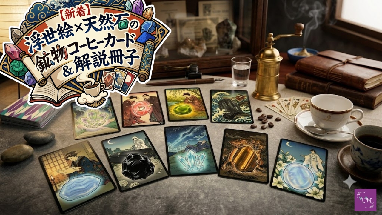 【新着】浮世絵×天然石の鉱物コーヒーカード&解説冊子|LourdesMirror
