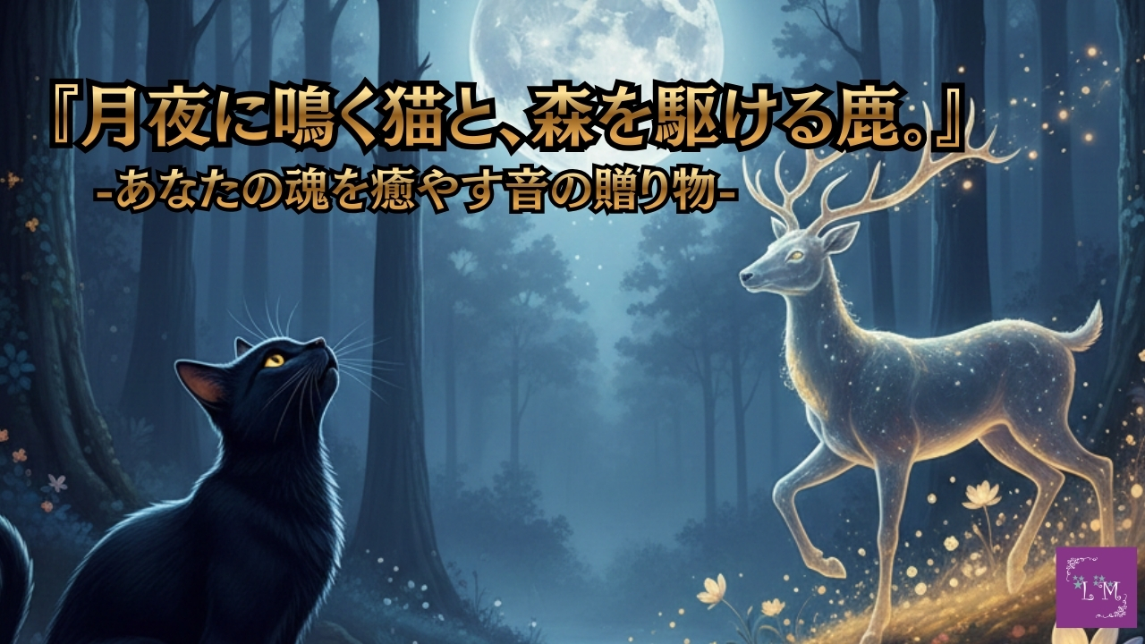 月夜に鳴く猫と、森を駆ける鹿-あなたの魂を癒す音の贈り物-