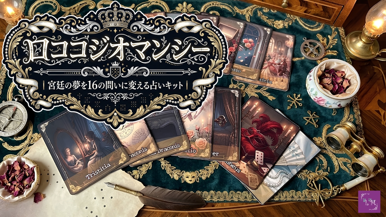 【新着】ロココジオマンシー|宮廷の夢を16の問いに変える占いキット|ハンドメイドカード+d3