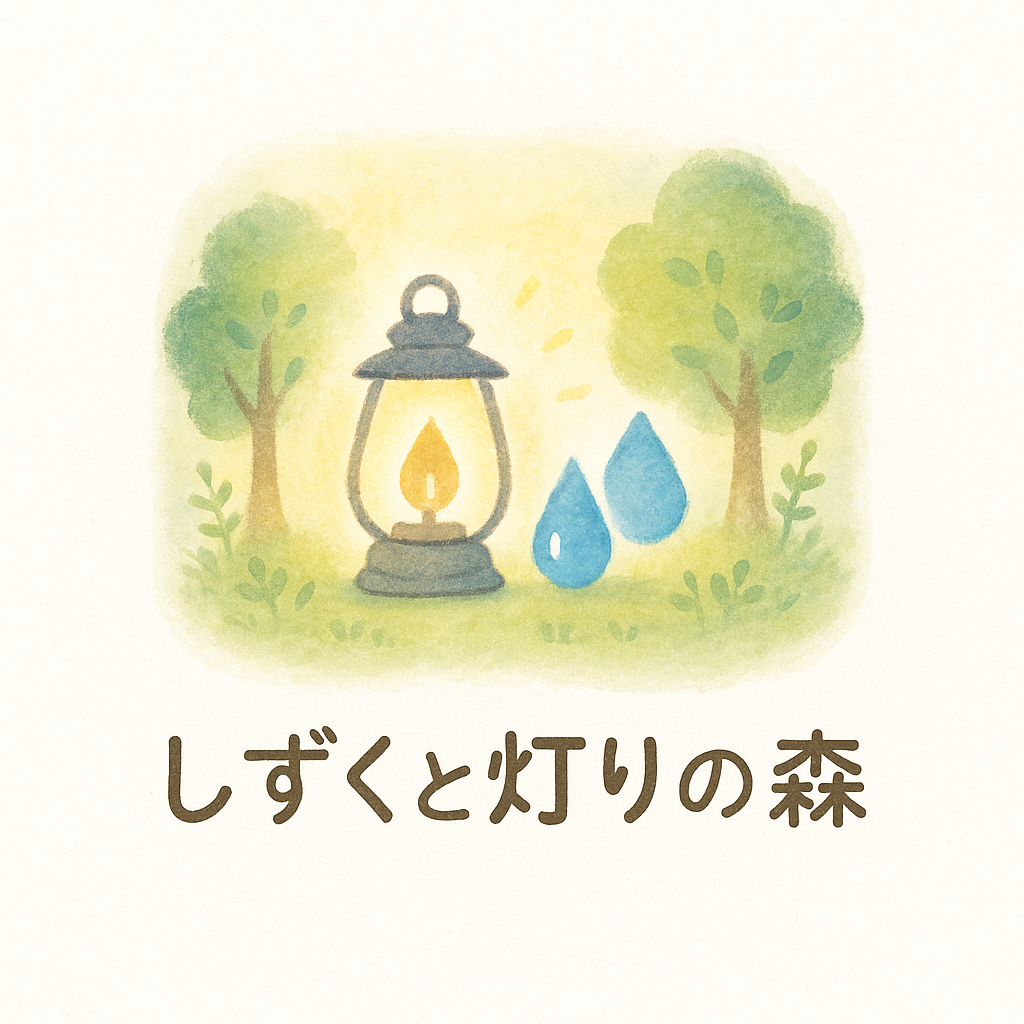 「はじめまして、しずくと灯りの森へようこそ」