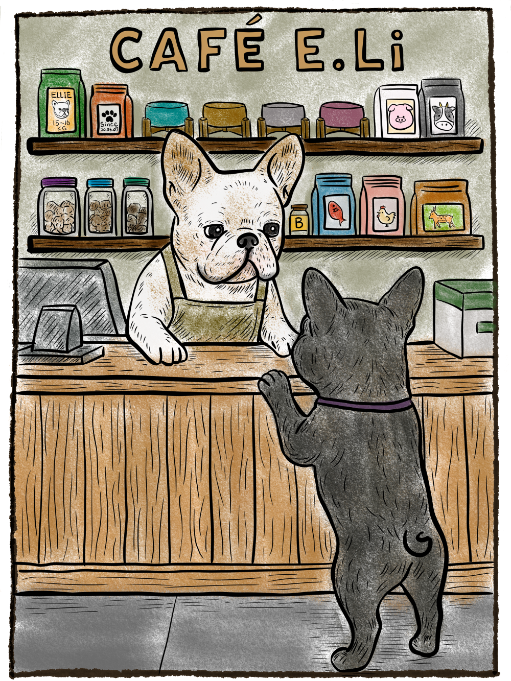 CAFE E.Li — 犬たちが営む、小さなカフェの物語。