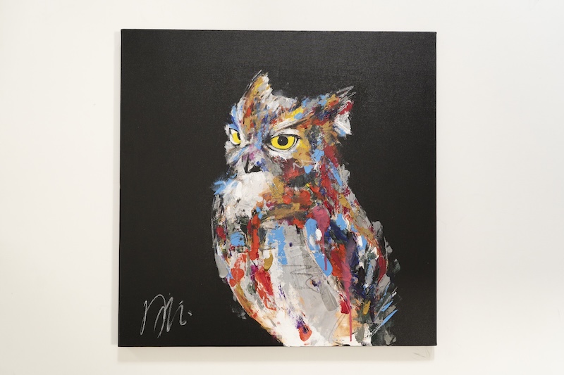 新作 フクロウの現代アート作品 "owl"　加わりました！