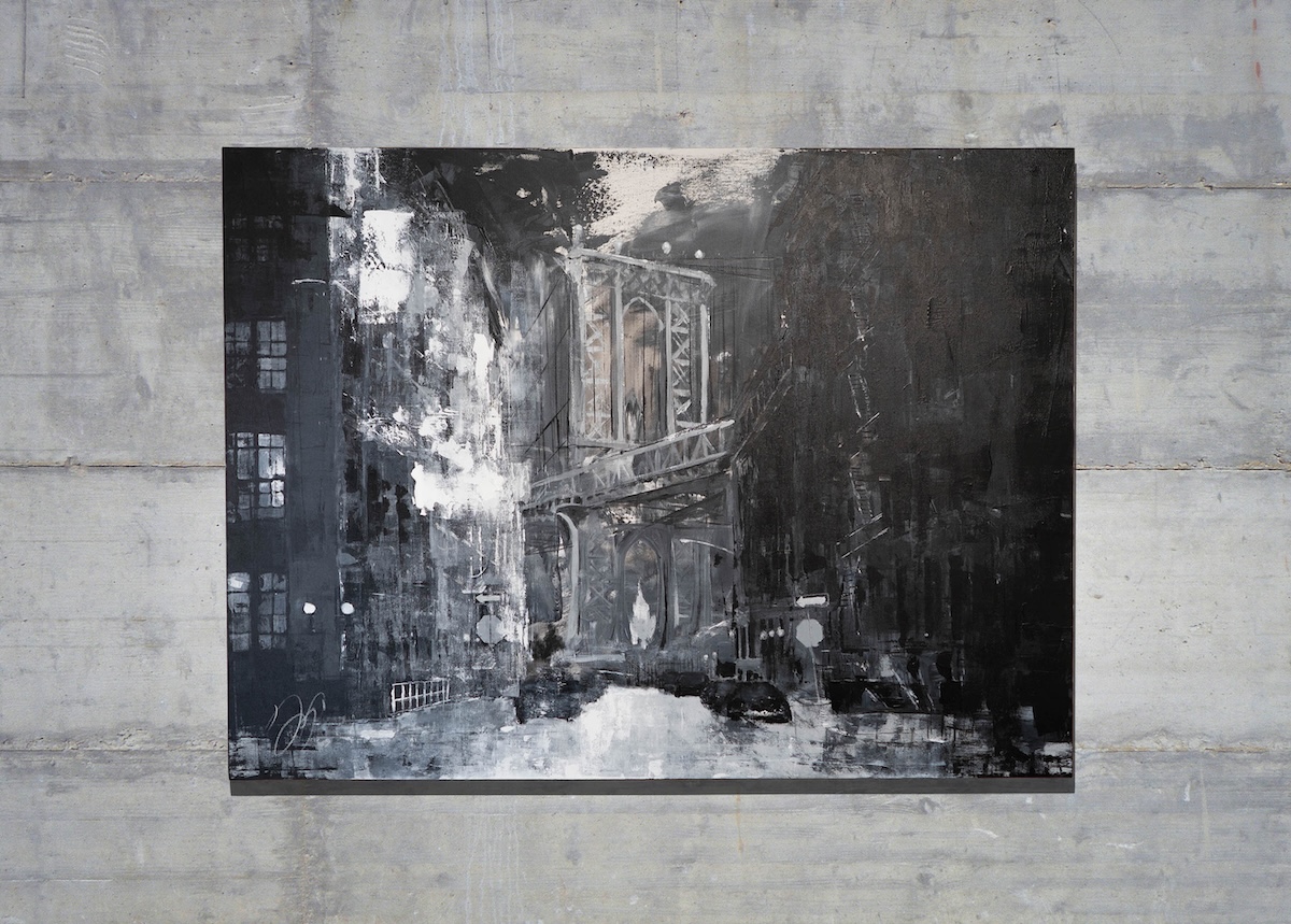 NEW YORK アート作品！ ニューヨークの街並みを大胆に繊細に表現した現代アート作品。